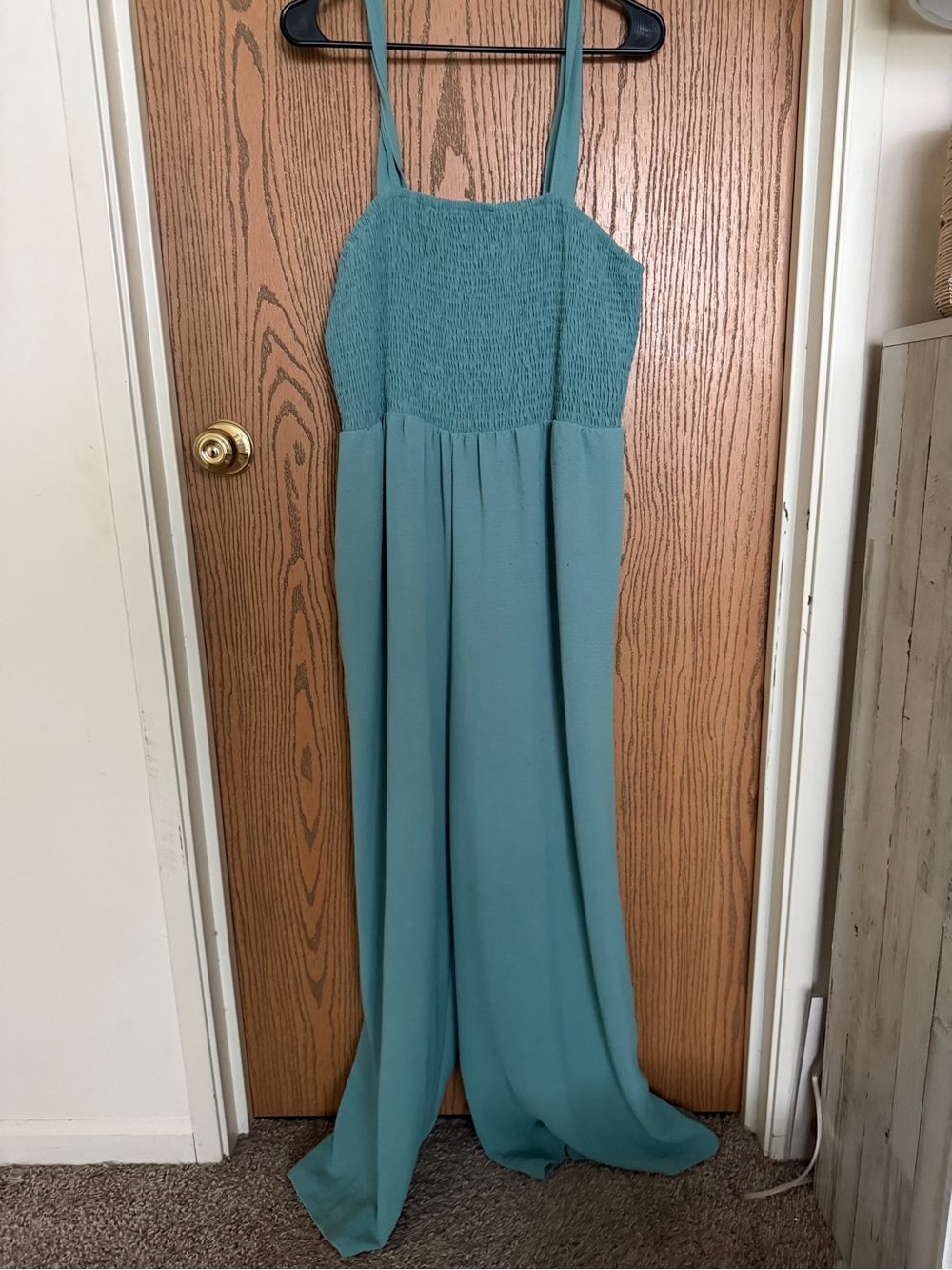 Amazon Teal Blue Strap Jumpsuit Romper